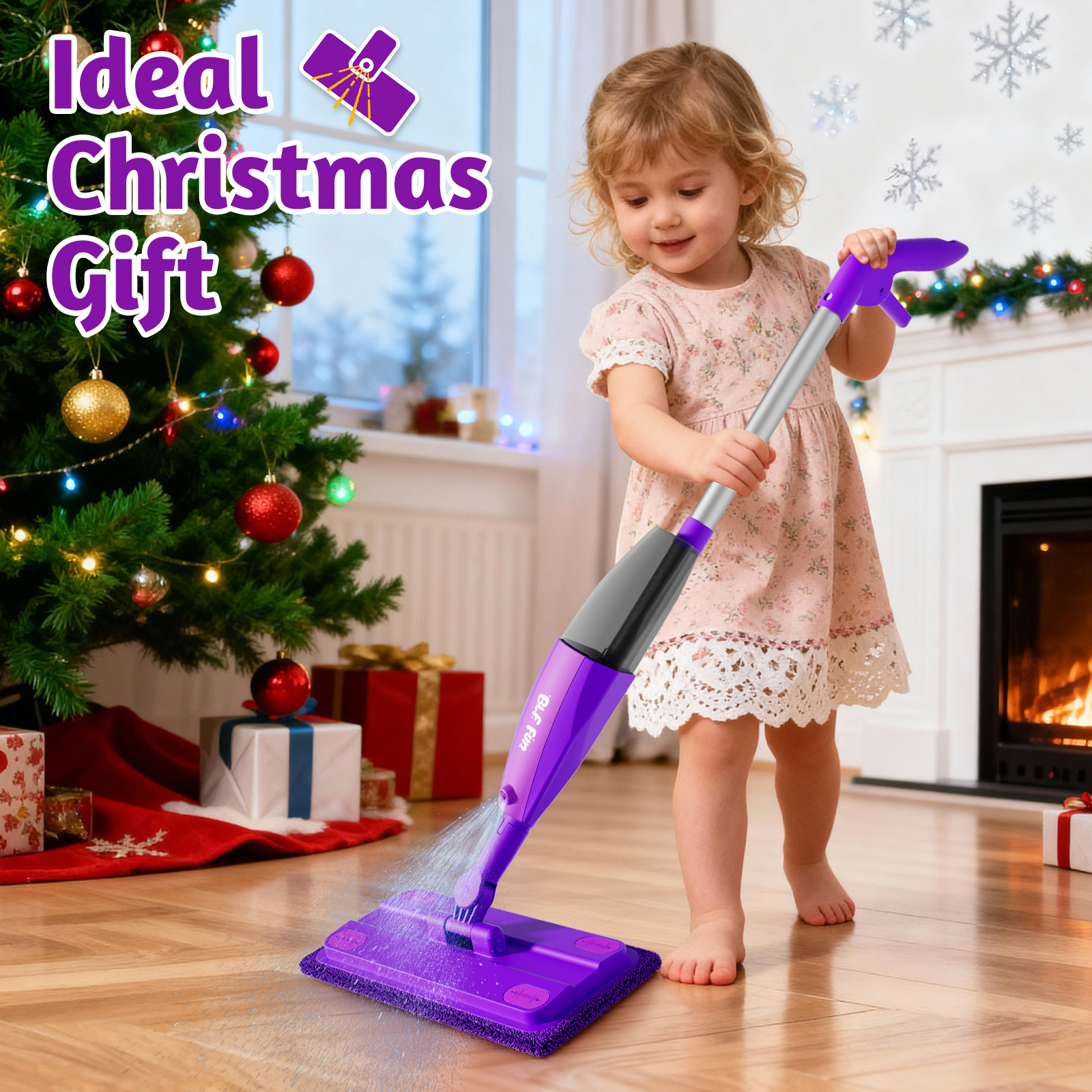 CalfQueen Mop Montessori Kids Toys with Water Sprayer, Pretend Play&Preschool Educational, STEM Clean, Housekeeping Kit Spray Mops for Floor Cleaning, Birthady Gifts 3 4 5 6 7 8 Year Old Boys Girls - Image 7