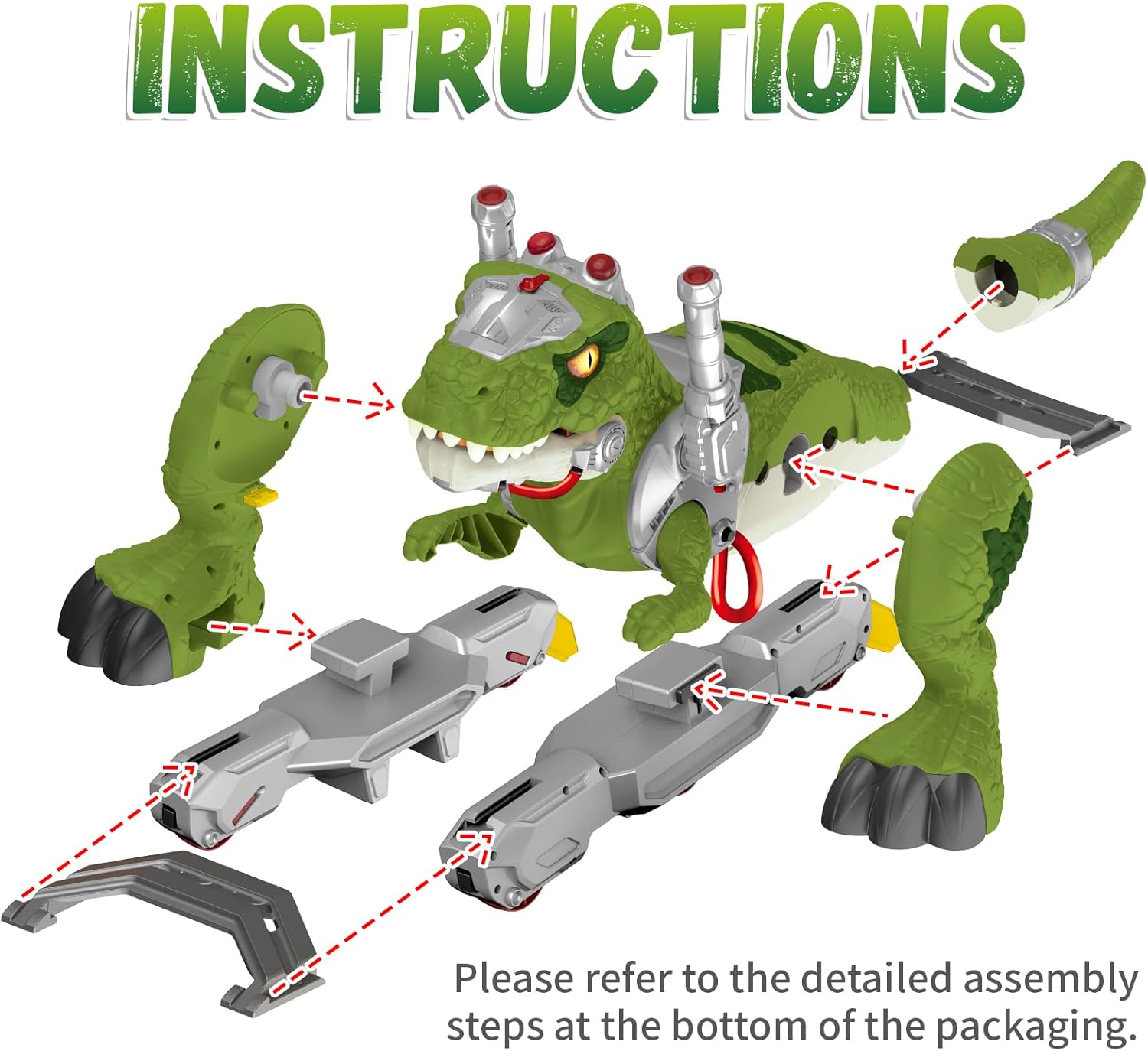 CalfQueen Kids Dinosaur Toys, Electric Ride On Car for Kids Ages 3-5, Baby Walker&Kids Toys with Music, LED Lights&Smoke Effects, Durable Wheels and Safety Lock, 3 4 5 Year Old Boy Girl Gifts, Green - Image 6