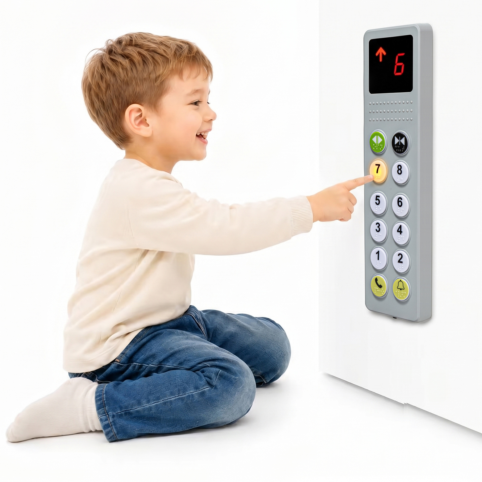 Elevator Activity Panel |Sensory Busy Board Toys for Toddlers 18M+, Montessori Toys &Travel Educational Toy for 2 3 4 5+Year Old Boy & Girl Gifts