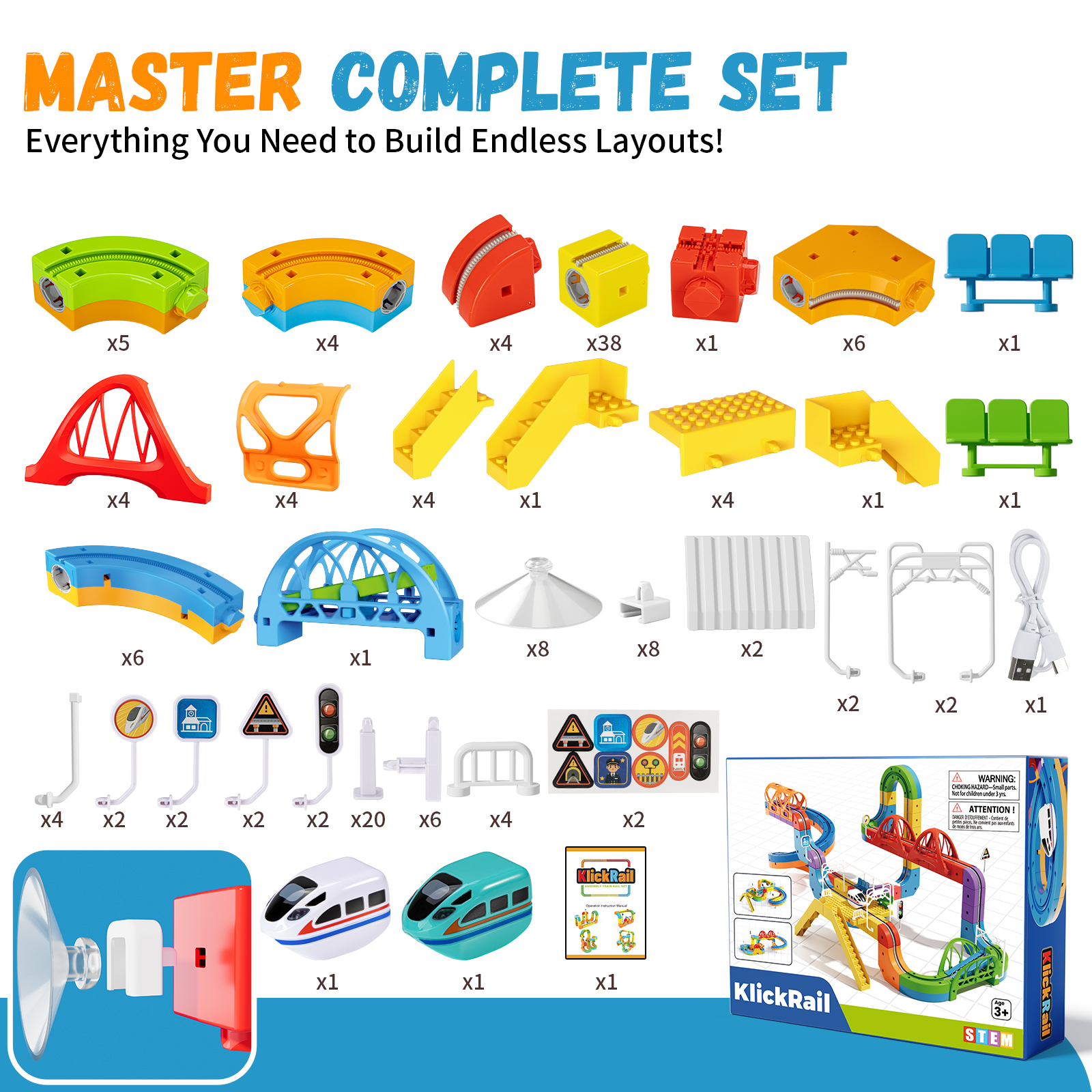 City Track Cars & Slot Train Toys| 360° Spiral Ramp Seesaw Play Set | STEM Kid boy Toys 3 4 5 6 7 8 Years | 4 Year Old boy Gifts (Master Set (155 Psc)) - Image 9