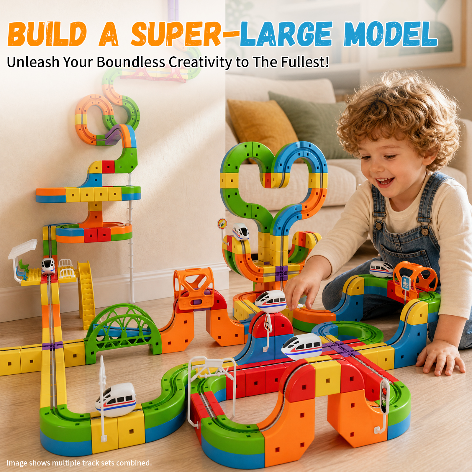 KlickRail City track cars & slot train toys 111Pcs | 360° Spiral Ramp Seesaw play set | STEM kid boy toys 3 4 5 6 7 8 years | 4 year old boy gifts - Image 6