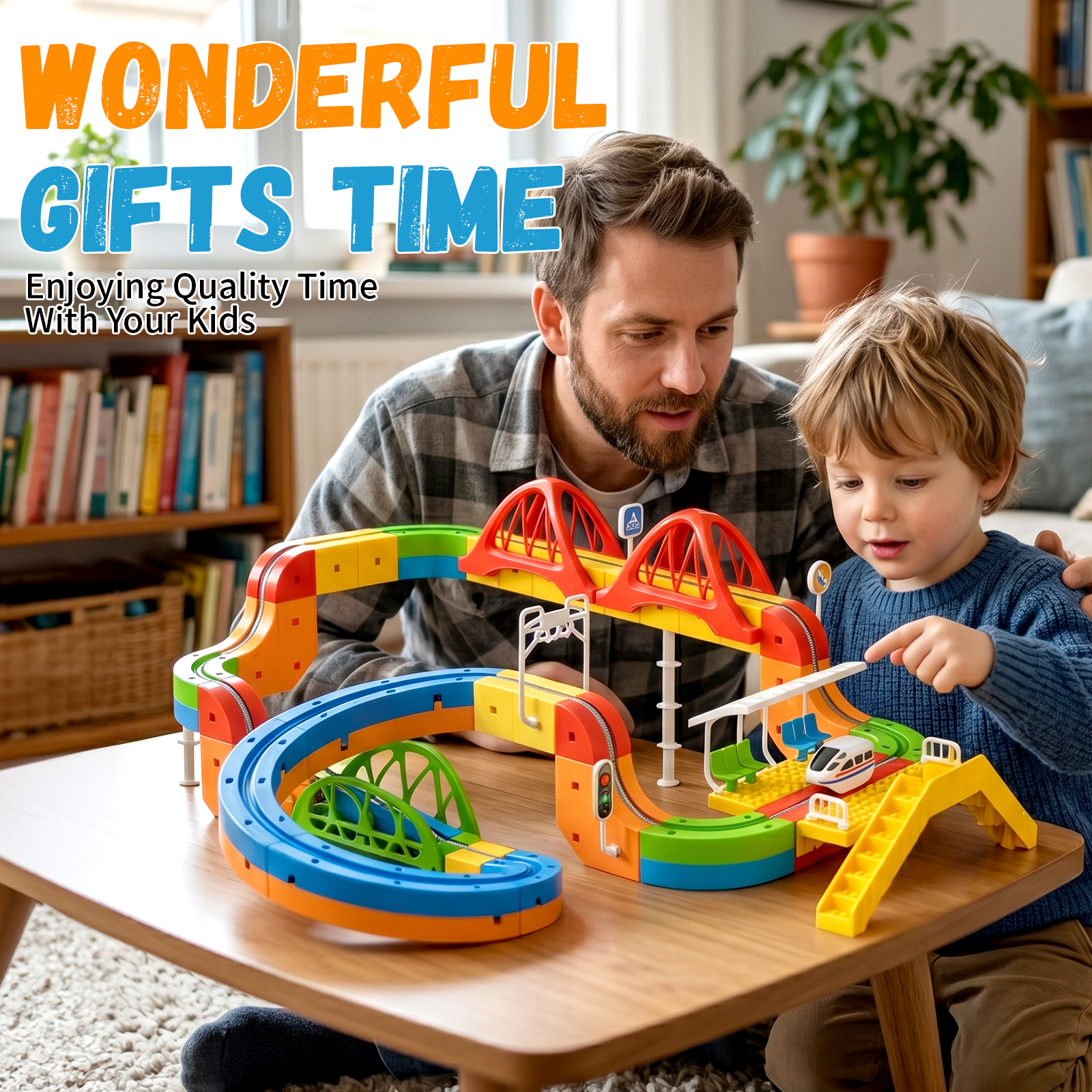 KlickRail City track cars & slot train toys 111Pcs | 360° Spiral Ramp Seesaw play set | STEM kid boy toys 3 4 5 6 7 8 years | 4 year old boy gifts - Image 8